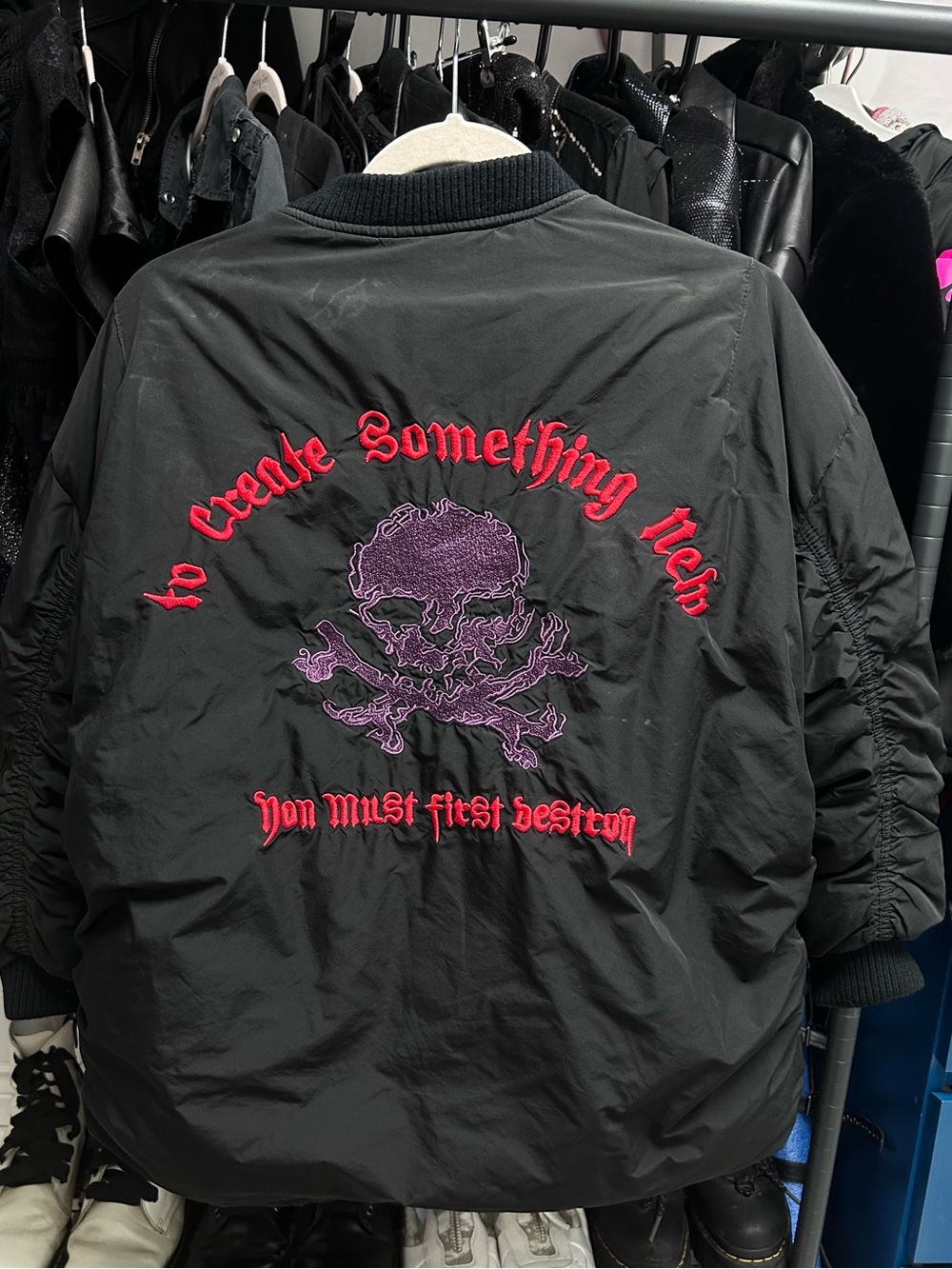 y2k streetwear punk cyber puffer jacket